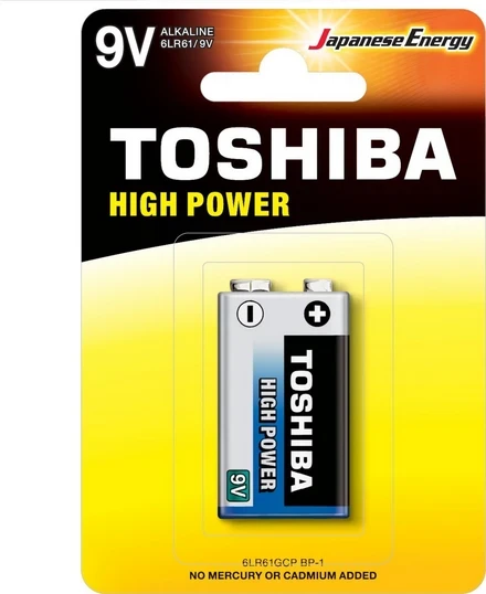 Μπαταρία Αλκαλική 9V TOSHIBA 1τμχ