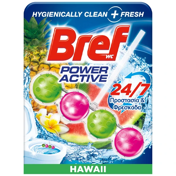 Καθαριστικό Λεκάνης Hawaii Escapes Power Active BREF 4τμχ (4x50ml)