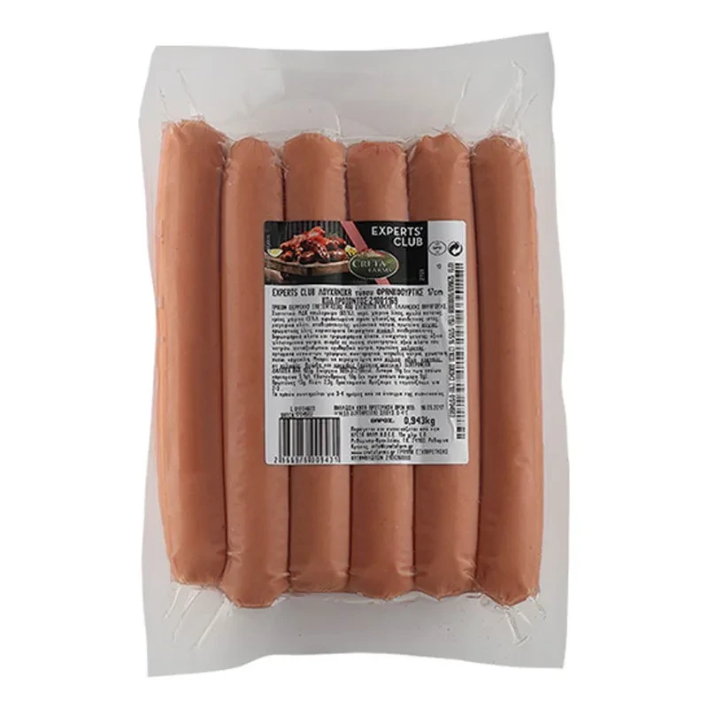Λουκάνικα Τύπου Φρανκφούρτης Experts Club CRETA FARM ~1kg