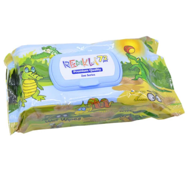 Μωρομάντηλα με Καπάκι 72τμχ Zoo Series RENKLI 1τμχ