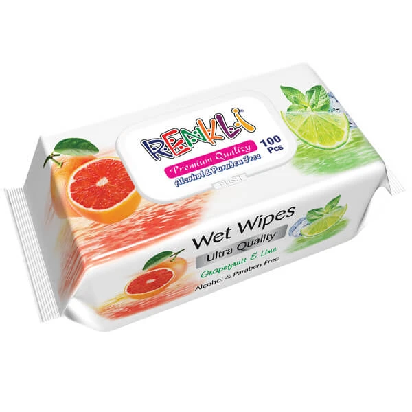 Μωρομάντηλα με Καπάκι Grapefruit & Lime Premium Series 100τμχ RENKLI 1τμχ
