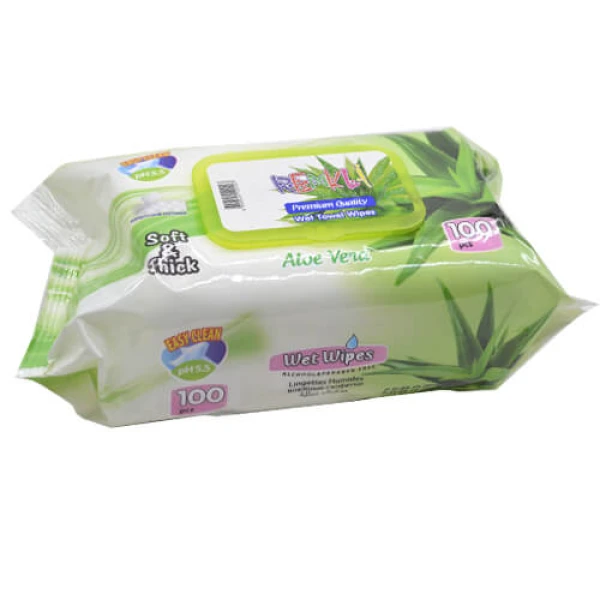 Μωρομάντηλα με Καπάκι Aloe Vera 100τμχ RENKLI 1τμχ