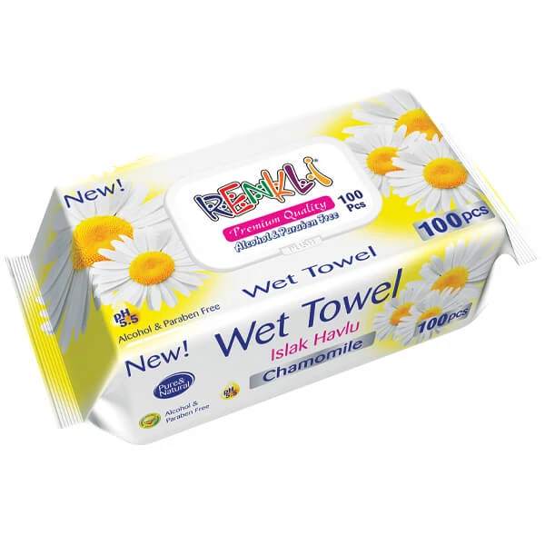 Μωρομάντηλα με Καπάκι 100τμχ Chamomile RENKLI 1τμχ