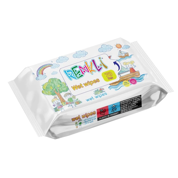 Μωρομάντηλα Ultra Soft Kids 0% Alcohol 70τμχ RENKLI 1τμχ