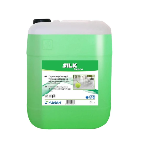 Συμπυκνωμένο Υγρό Γενικού Καθαρισμού με Εκρηκτικό Άρωμα Φρεσκάδας Πράσινου Μήλου Fresh SILK 5lt