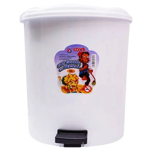 Κάδος Απορριμάτων 5lt Πλαστικός με Πεντάλ STERK 1τμχ