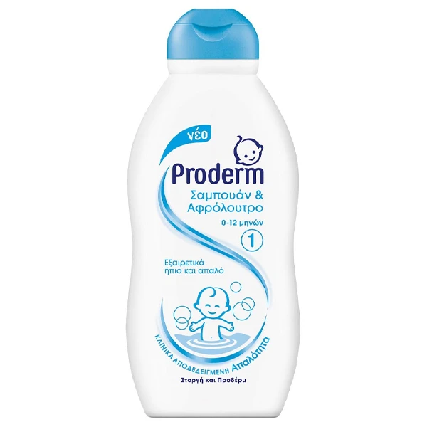 Σαμπουάν & Αφρόλουτρο 0-12 Μηνών PRODERM 200ml