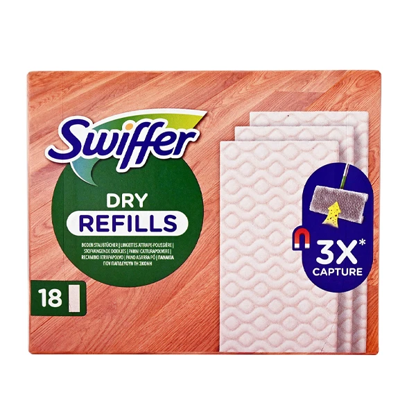 Πανάκια Ανταλλακτικά Στεγνά SWIFFER 18τμχ