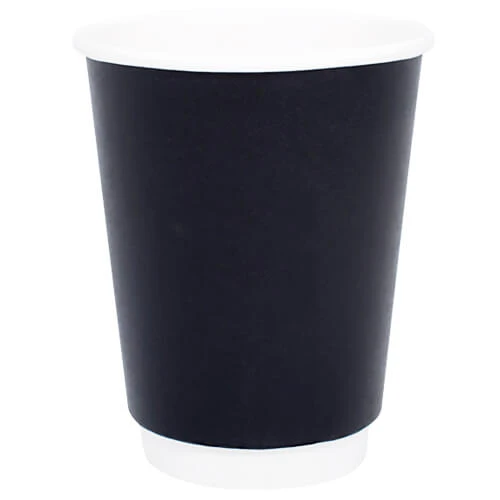 Ποτήρι Χάρτινο Μαύρο Double Wall 16oz LUX PLAST 25τμχ