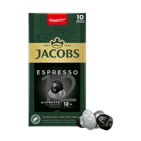 Καφές Εσπρέσσο σε Κάψουλες Ristretto JACOBS 10τμχ (10x5,2gr)