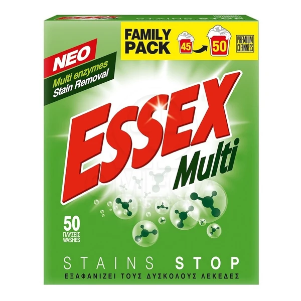 Σκόνη Πλυντηρίου Ρούχων 50μεζ. Multi ESSEX 2,4kg