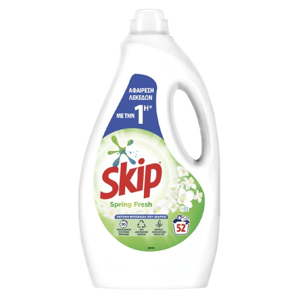 Υγρό Πλυντηρίου Ρούχων 52μεζ. Spring Fresh SKIP 2,6lt