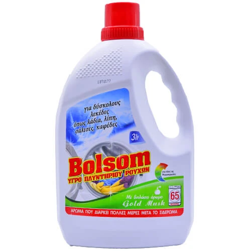 Υγρό Πλυντηρίου Ρούχων Gold Musk BOLSOM 3lt