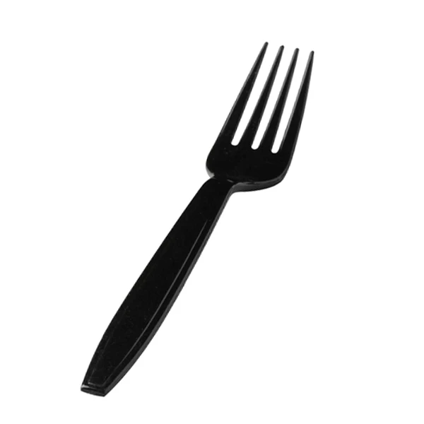 Πιρούνια Μαύρα Επαναχρησιμοποιούμενα LUX PLAST 100τμχ