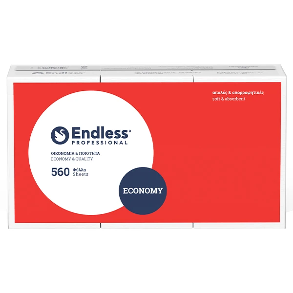 Χαρτοπετσέτα Εστιατορίου Economy Μαλακή (24x24cm) ENDLESS 560τμχ