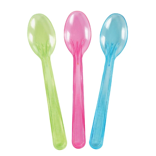 Κουταλάκια Γλυκού σε 3 Χρώματα 1/1 Επαναχρησιμοποιούμενα 12cm LUX PLAST 100τμχ