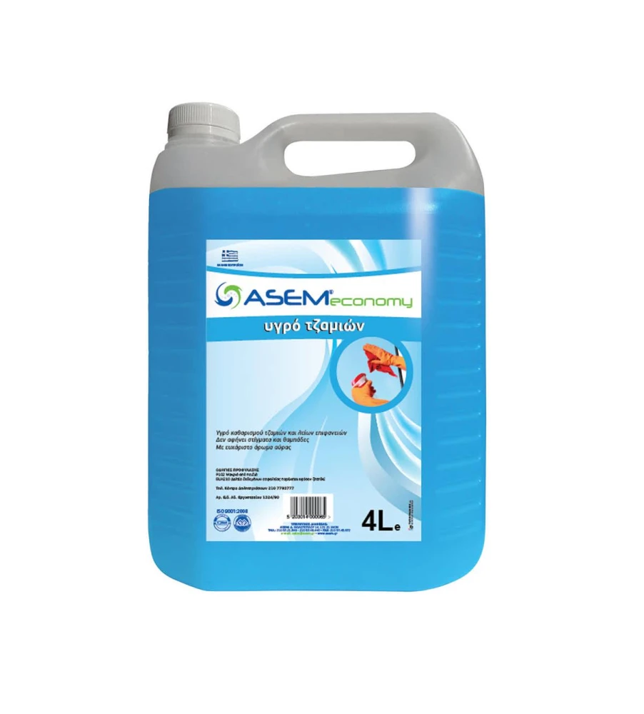 Υγρό Τζαμιών Χωρίς Αμμωνία ASEM 4lt
