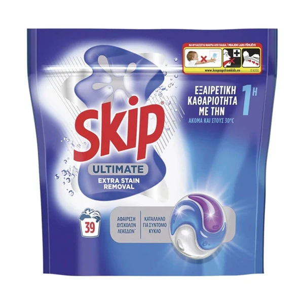 Ταμπλέτες Πλυντηρίου Ρούχων Trio Active Clean SKIP 39τμχ