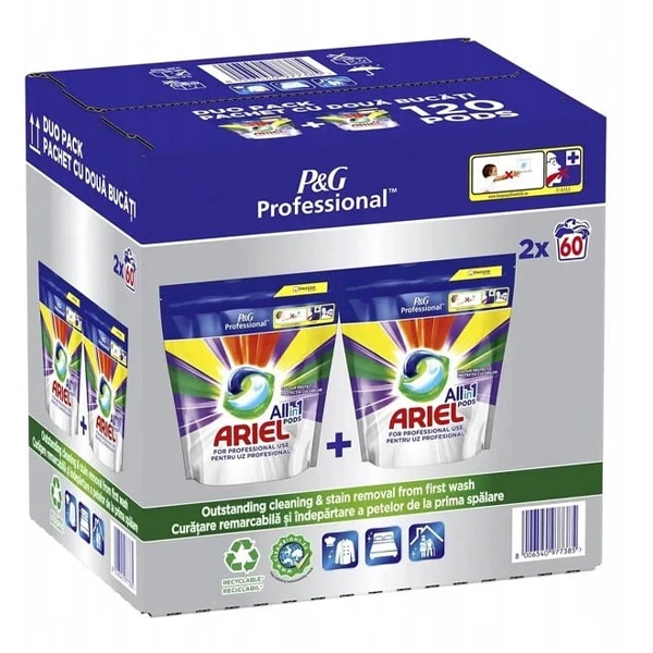 Απορρυπαντικό Πλυντηρίου Ρούχων Pods All in 1 Color ARIEL 60τμχ