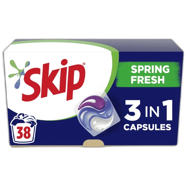Ταμπλέτες Πλυντηρίου Ρούχων Trio Spring Fresh SKIP 38τμχ