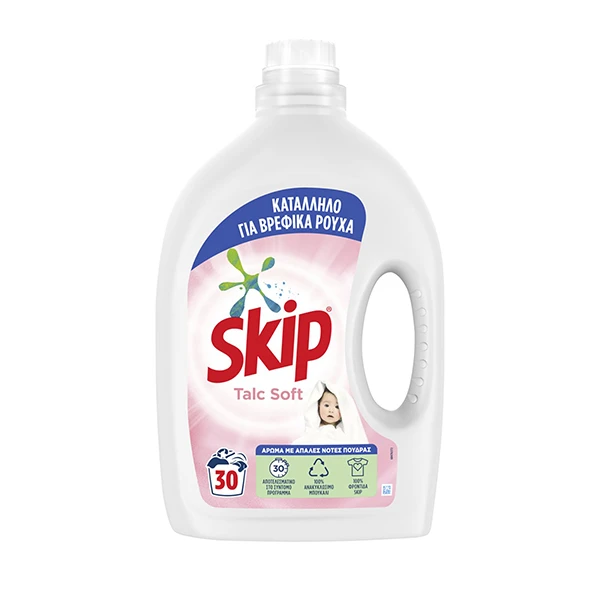 Υγρό Πλυντηρίου Ρούχων 30μεζ. Talk Soft SKIP 1,5lt