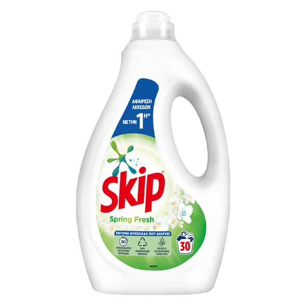 Υγρό Πλυντηρίου Ρούχων 30μεζ. Spring Fresh SKIP 1,5lt