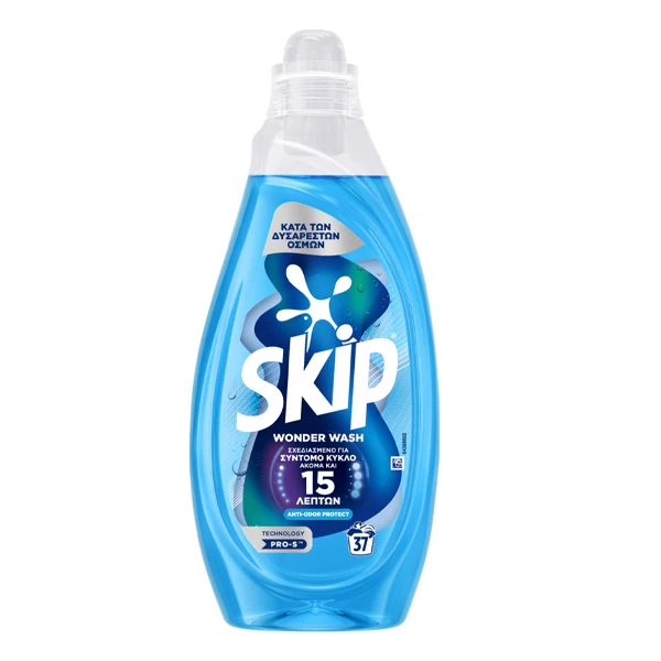 Υγρό Πλυντηρίου Ρούχων 37μεζ. Wonder Odor SKIP 1,48lt