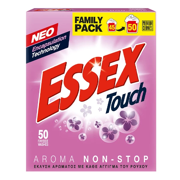 Σκόνη Πλυντηρίου Ρούχων 50μεζ. Touch ESSEX 2,4kg