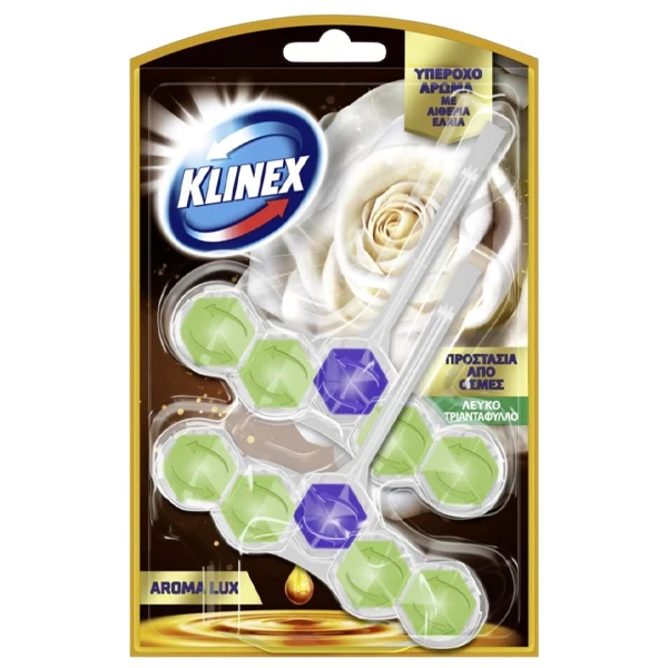 Καθαριστικό Λεκάνης Τριαντάφυλλο Aroma Luxe KLINEX 2τμχ (2x50gr)