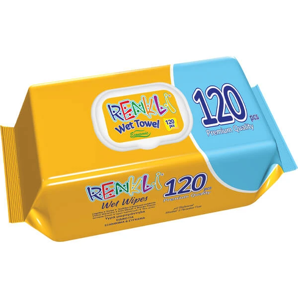 Μωρομάντηλα με Καπάκι Premium Series RENKLI 120τμχ