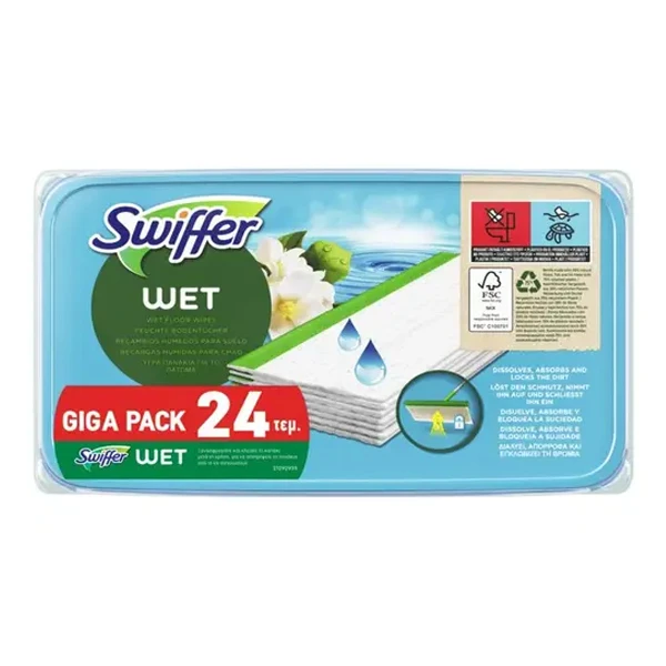 Υγρά Πανάκια Ανταλλακτικά SWIFFER 24τμχ