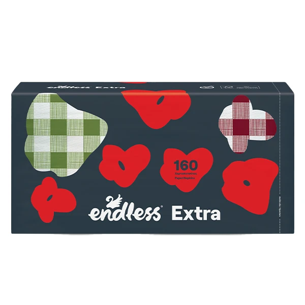 Χαρτοπετσέτα Extra Καρώ 2Pack ENDLESS 160τμχ