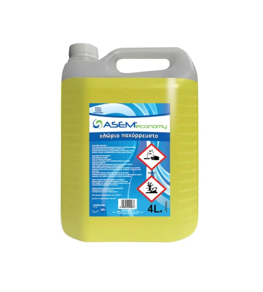 Παχύρευστο Χλωροκαθαριστικό Λεμόνι ASEM 4lt