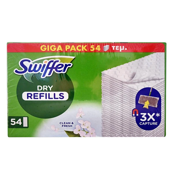 Πανάκια Ανταλλακτικά Στεγνά SWIFFER 54τμχ