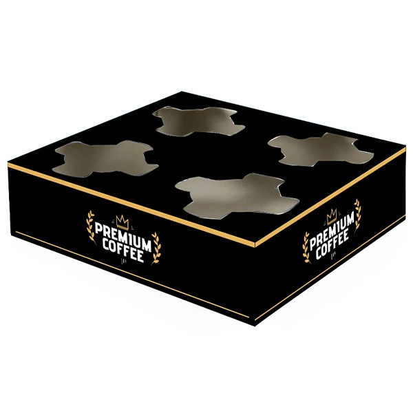 Ποτηροθήκη 4 Θέσεων Premium Coffee Gold Easy Open 50τμχ