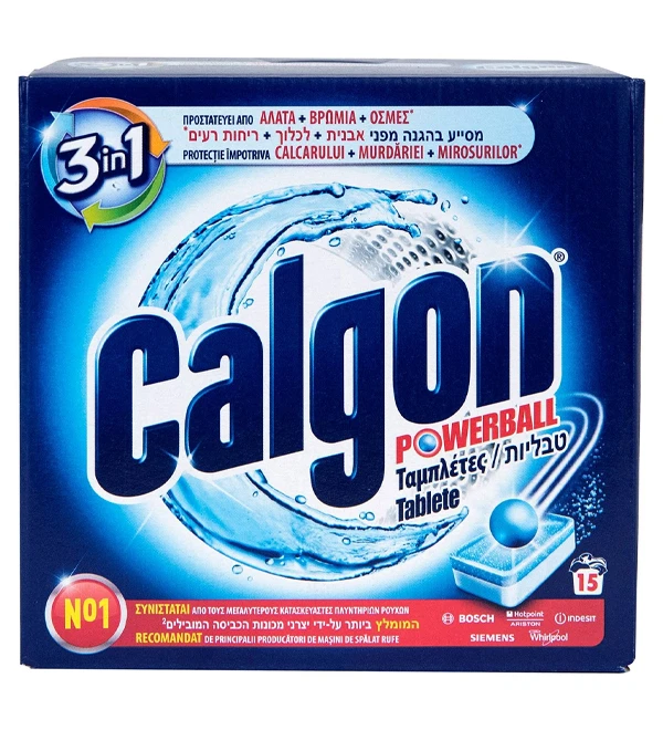 Αποσκληρυντικό Πλυντηρίου σε Ταμπλέτες (Tabs) CALGON 15τμχ