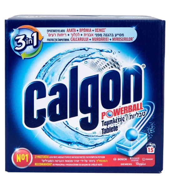 Αποσκληρυντικό Πλυντηρίου σε Ταμπλέτες (Tabs) CALGON 15τμχ