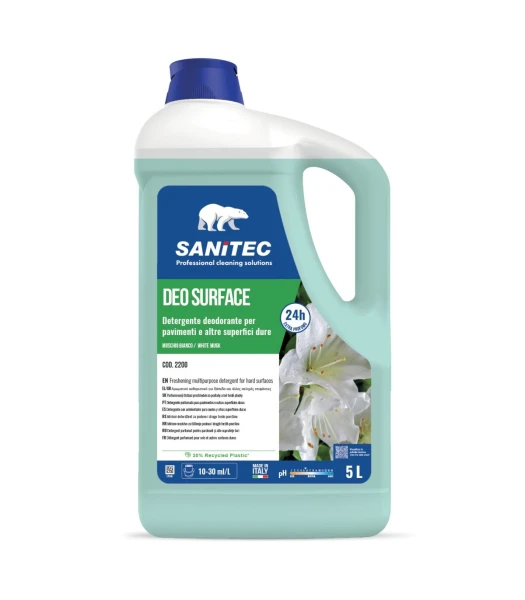 Καθαριστικό Γενικής Χρήσης Ουδέτερο με Άρωμα White Musk Deo Surface SANITEC 5lt