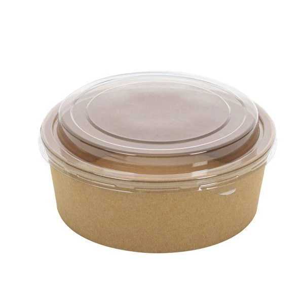 Μπωλ Σαλάτας Kraft με Καπάκι 1100ml LUX PLAST 5τμχ