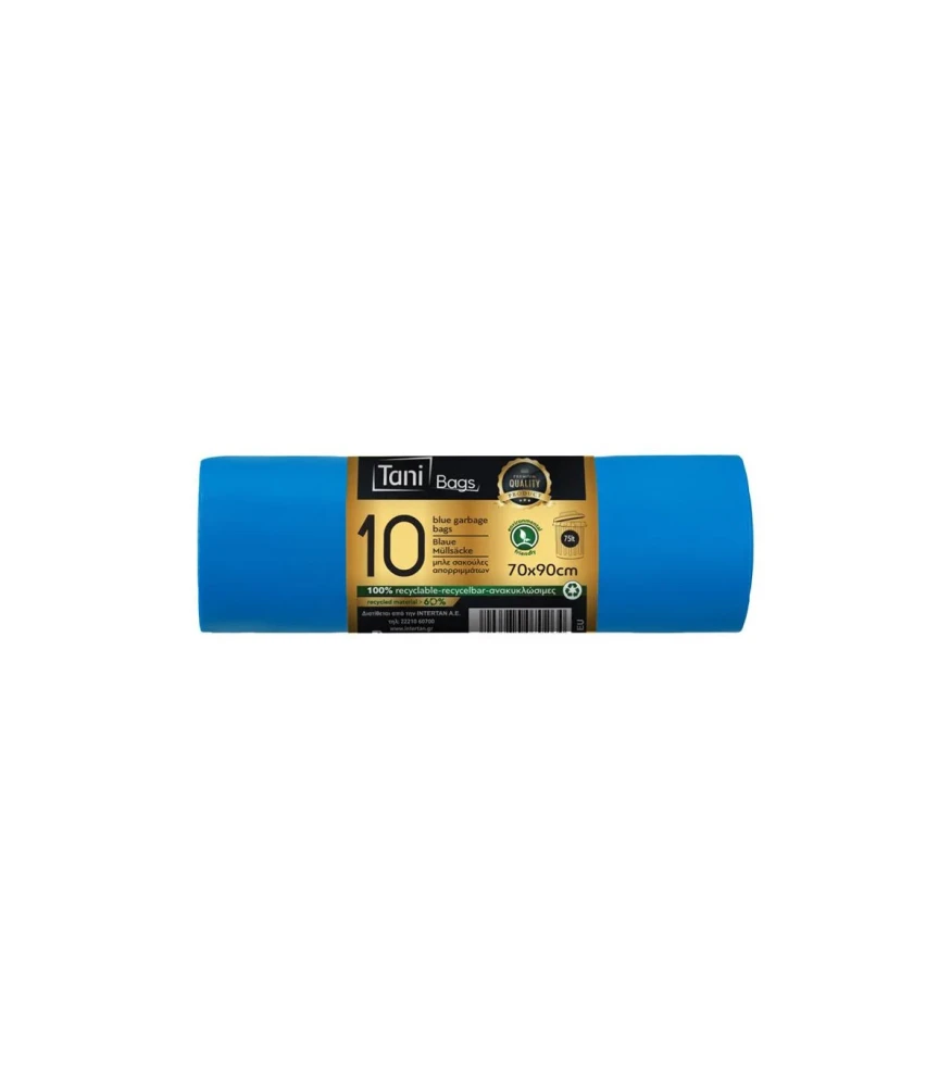 Σακούλες Απορριμμάτων Μπλε Premium 70x90cm TANI 10τμχ