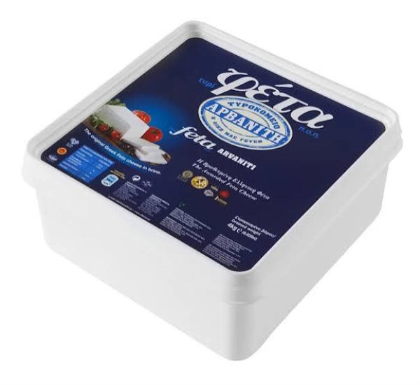 Φέτα Π.Ο.Π Τάπερ σε Μερίδες 100gr ΑΡΒΑΝΙΤΗ 4kg