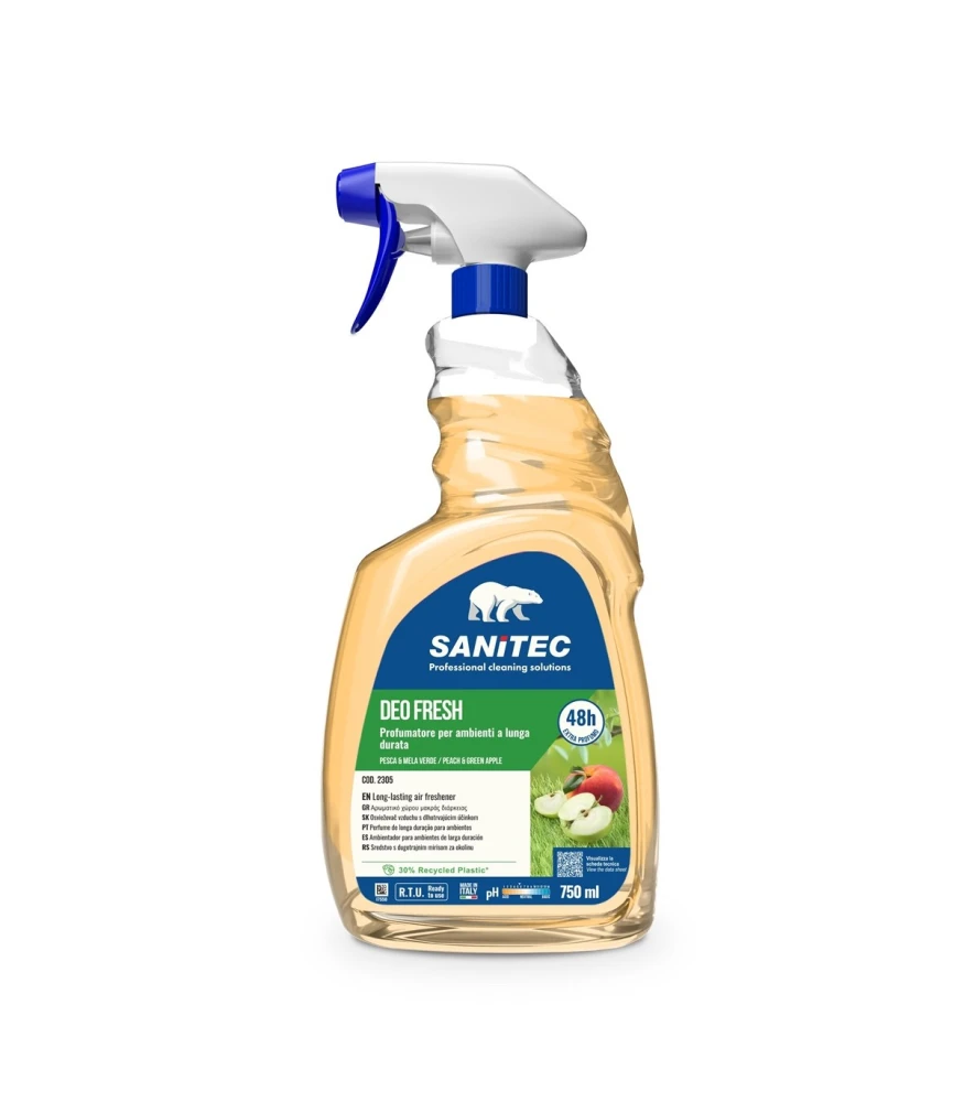 Sanitec Deo Fresh Plus Αρωματικό Χώρου Τεχνολογίας Εξάλειψης Οσμών με Άρωμα Peach & Green Apple SANI...