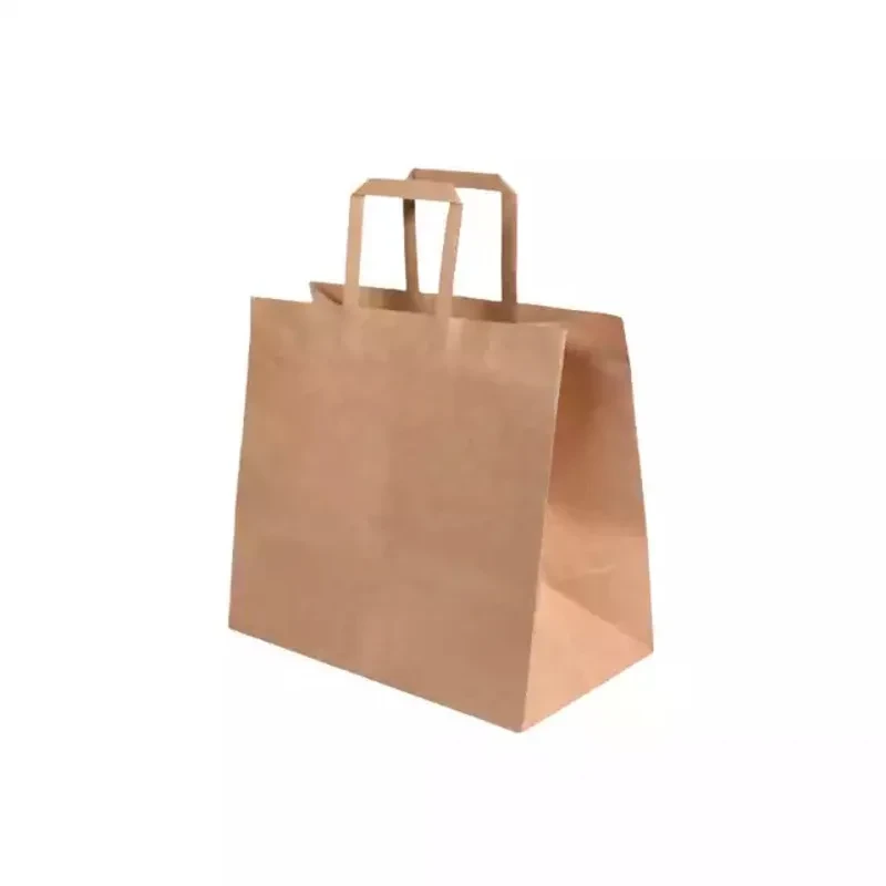 Σακούλα Χάρτινη Κραφτ 32x21x33cm με Χερούλι 1τμχ