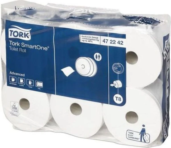 Χαρτί Υγείας Smart One T8 2Φ 207m TORK 6τμχ