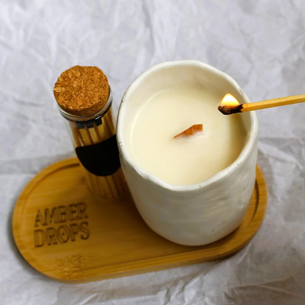 Signature Φυσικό Artisanal Κερί Σόγιας για Μασάζ με Αιθέρια Έλαια 210ml AMBER DROPS 1τμχ