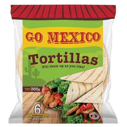 Τορτίγια Σίτου 25cm GO MEXICO 6τμχ