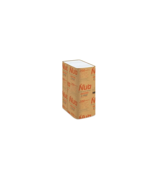 Χειροπετσέτα Λευκή 2φυλλη Z-fold 20,5x22,5cm Pro NUA 200τμχ (20x200τμχ)
