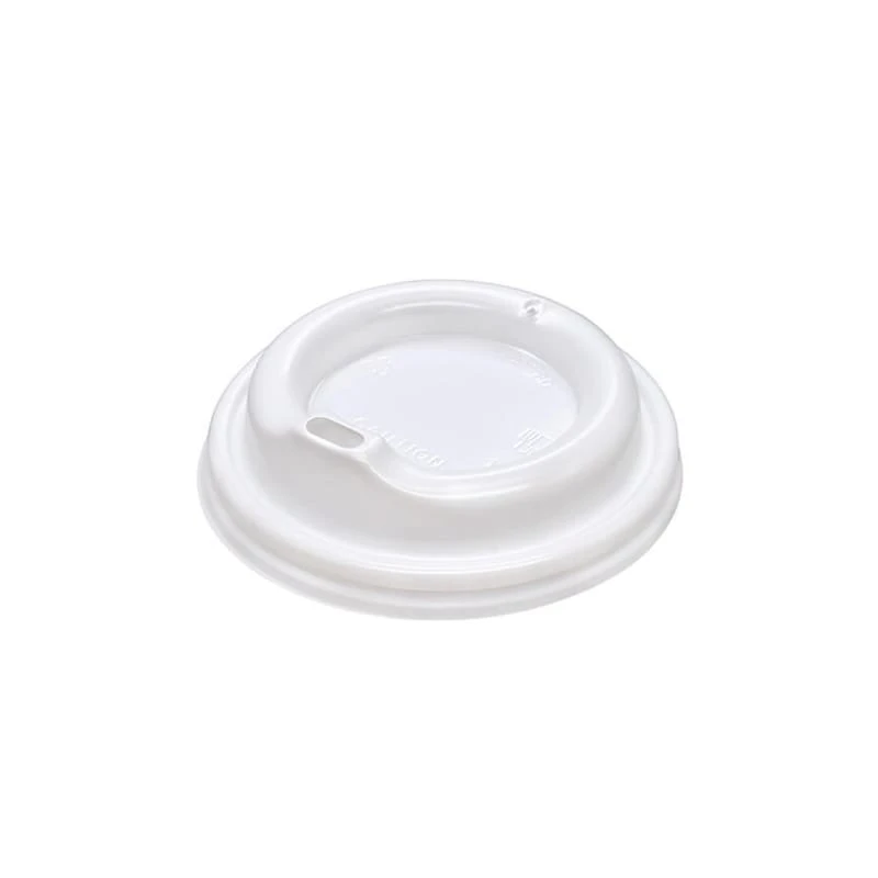 Καπάκι Πλαστικό Λευκό Πιπίλα για Ποτήρια 8oz 100τμχ