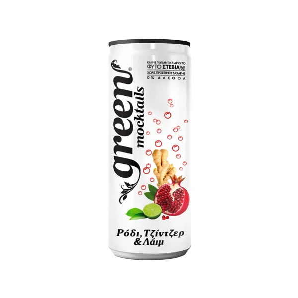 Mocktail Ρόδι, Τζίντζερ & Λάιμ (Sleek Can) GREEN COLA 330ml