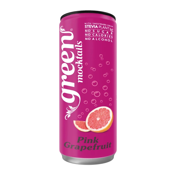 Mocktail Pink Grapefruit (Sleek Can) GREEN COLA 330ml